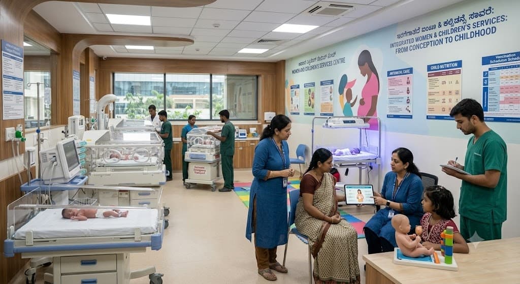 Clinical team in a women's and children's services centre
